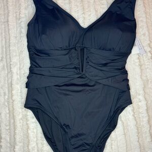 Elegant Black One-Piece Swimsuit